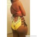 Women's African Dashiki Bandage Halter Cut Out Swimsuit Bikini Set Yellow B074S2497X
